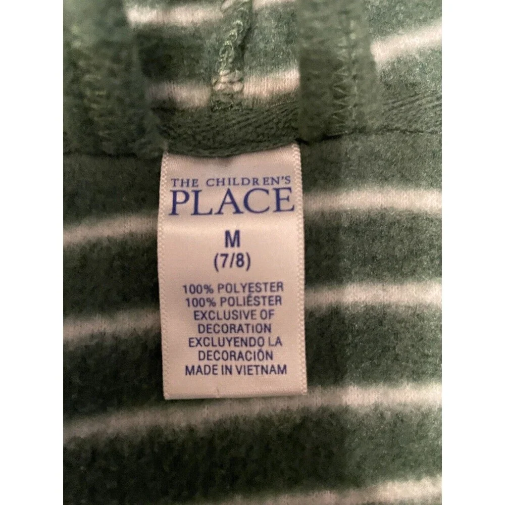The Children’s Place Boys‎ Green And White Striped Robe Size M